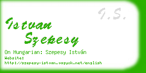 istvan szepesy business card