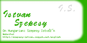 istvan szepesy business card